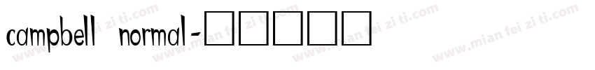 campbell normal字体转换